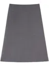 Jil Sander High-waisted A-line Midi Skirt In Grey