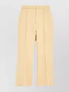 Jil Sander High-waisted Cropped Flared Trousers In Cream