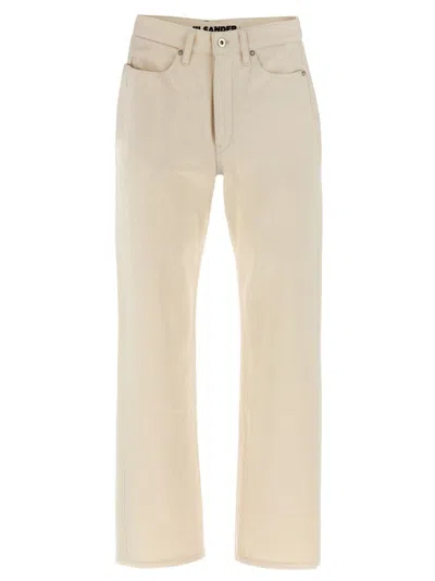 JIL SANDER HIGH-WAISTED JAPANESE RAW DENIM JEANS