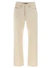 Jil Sander Japanese Denim Jeans With Rivet Accents In Neutral