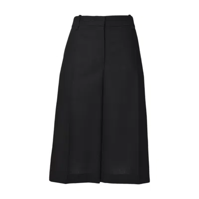 Jil Sander High-waisted Leg Trousers In Black