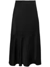 Jil Sander Flared Skirt In Black