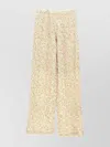 JIL SANDER HIGH-WAISTED SEQUINED WIDE LEG TROUSERS
