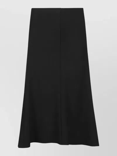 Jil Sander High Waisted Skirt Flared Hem Design In Black
