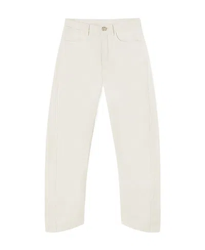 Jil Sander High-waisted Tapered Jeans In White