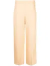 Jil Sander High-waisted Trousers With Relaxed Fit In Neutral