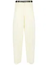 Jil Sander High-waisted Flared Trousers In Yellow