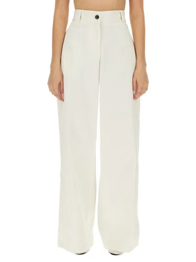 JIL SANDER HIGH-WAISTED WIDE LEG PANTS WITH CLEAN LINES