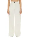 Jil Sander High-waisted Wide Leg Pants With Clean Lines In White
