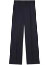 Jil Sander High-waisted Wide-leg Trousers In Blue