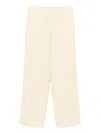 Jil Sander High-waisted Wool Trousers In Neutral