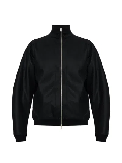 Jil Sander High-neck Zip-up Jacket In Black