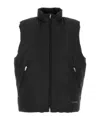 Jil Sander Polyester Sleeveless Down Jacket High Collar In Black