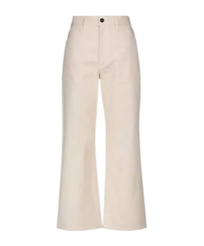 Jil Sander High-rise Cotton Bootcut Pants In Neutral