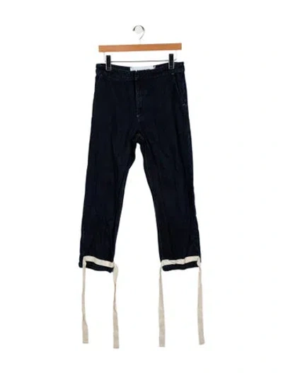 Pre-owned Jil Sander High-rise Straight Leg Jeans In Blue
