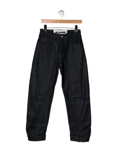 Pre-owned Jil Sander High-rise Straight Leg Jeans In Blue