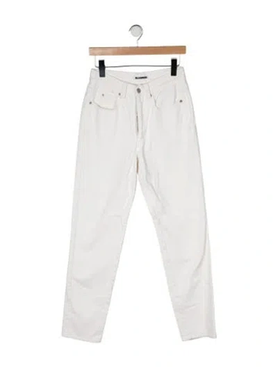 Pre-owned Jil Sander High-rise Straight Leg Jeans In Neutrals