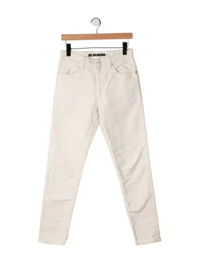 Pre-owned Jil Sander High-rise Straight Leg Jeans In Neutrals