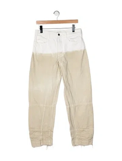 Pre-owned Jil Sander High-rise Straight Leg Jeans In Yellow