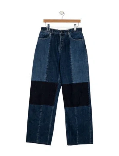 Pre-owned Jil Sander High-rise Wide Leg Jeans In Blue
