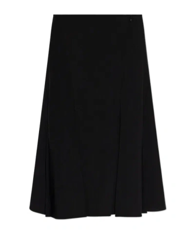 Jil Sander High-waisted A-line Midi Skirt In Black
