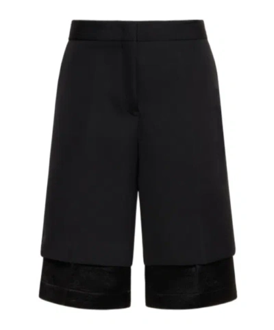 Jil Sander High-waisted Shorts With Rolled Hem In Black