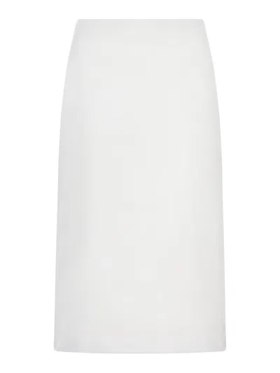 Jil Sander High-waisted Skirt In Technical Fabric In White