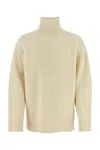 Jil Sander Wool Sweater With Turtleneck And Ribbed Texture