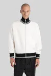 Jil Sander Hn Ls Zip Up Jkt Knitwear In White Wool In White