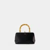 Jil Sander Mini Goji Bamboo Top Handle Bag In Black