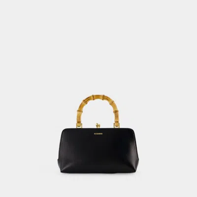 JIL SANDER HOBO GOJI MINI BAG - JIL SANDER - LEATHER - BLACK