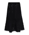 Jil Sander Crochet Midi Skirt In Black
