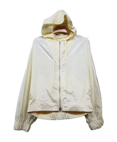 Jil Sander Hooded Casual Jacket In White