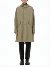 Jil Sander Hooded Casual Jacket With Flared Silhouette In Green