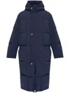 Jil Sander Hooded Coat In Blue