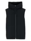 Jil Sander Insulated Sleeveless High Collar Jacket In Black