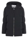 Jil Sander Hooded Down Jacket In Black
