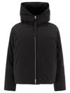 Jil Sander Boxy Fit Down Jacket W/hood In Black