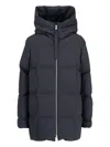 Jil Sander Hooded Water Repellent Tech Down Jacket In Black  