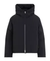Jil Sander Boxy Fit Down Jacket W/hood In Black