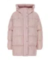 Jil Sander Pastel Pink Nylon Down Jacket In Pink