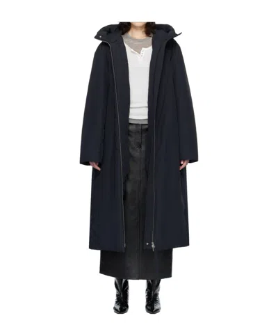 Jil Sander Hooded Down Parka In Black