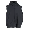Jil Sander Hooded Down Vest In Black Recycled Polyester In Black