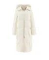 Jil Sander Hooded Feather Down Coat In White
