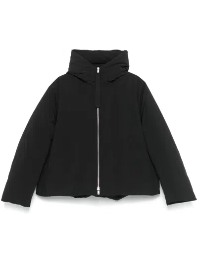 Jil Sander Black Down Jacket With Hood