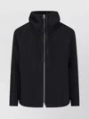 Jil Sander Hooded Long Sleeve Jacket Drawstring Detail In Black