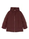 Jil Sander Hooded-neck Padded Jacket In Burgundy