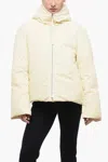 Jil Sander Recycled Polyester Cropped Down Jacket In Yellow