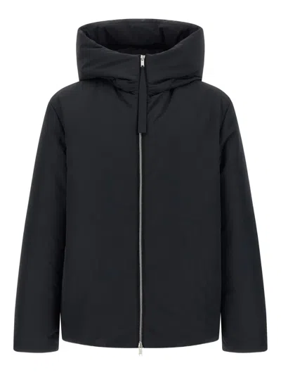 Jil Sander Men Black Polyester Down Jacket In Multi