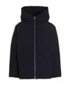 Jil Sander Padded Hooded Jacket Adjustable Hem In Black